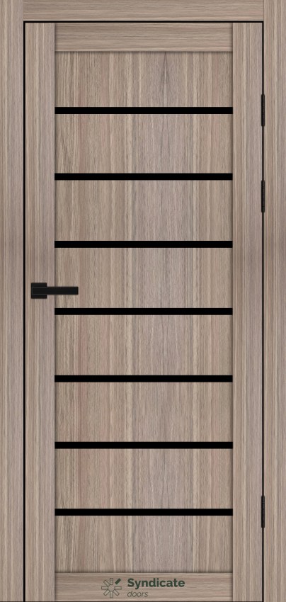 Двері Syndicat Doors PVC 102 Сандал чорне скло